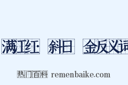 满江红·斜日镕金反义词是什么意思的图片